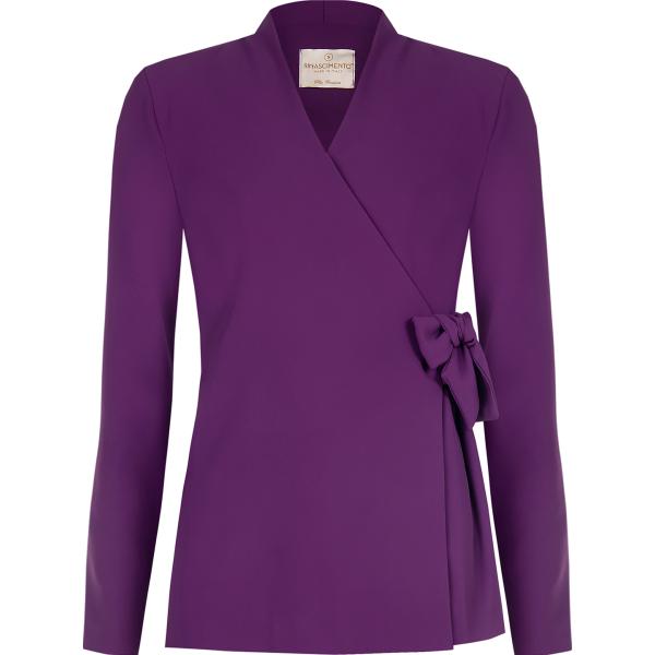 blazer Rinascimento viola tinta unita