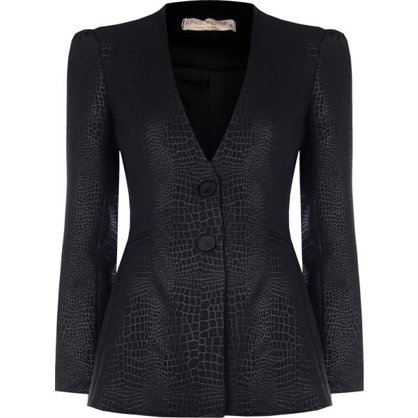 blazer Rinascimento nero con stampe