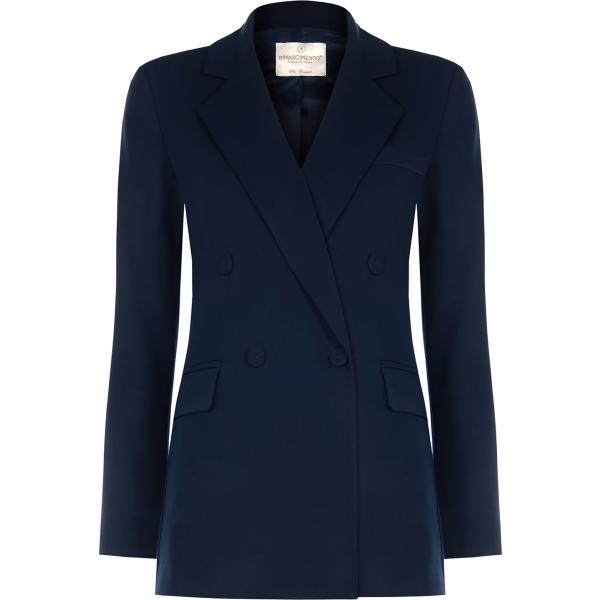 blazer Rinascimento blu tinta unita