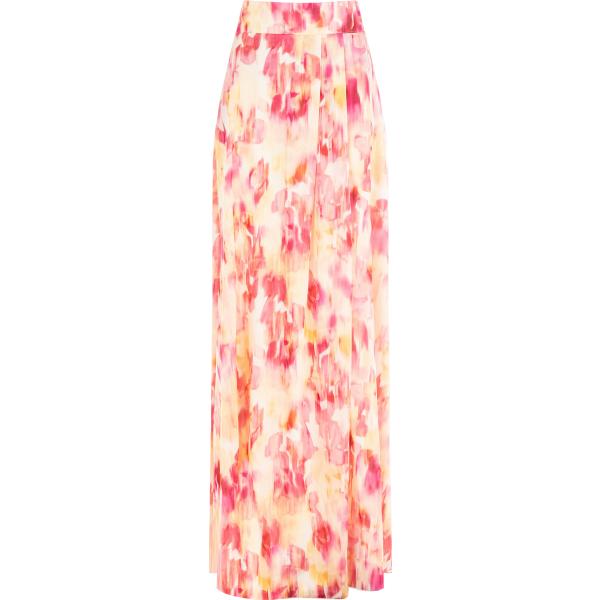 gonne lunghe Rinascimento rosa con stampe