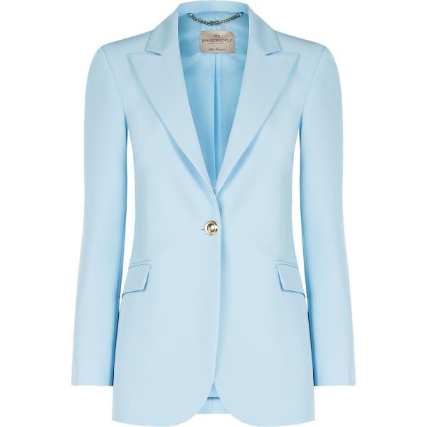 blazer Rinascimento blu tinta unita