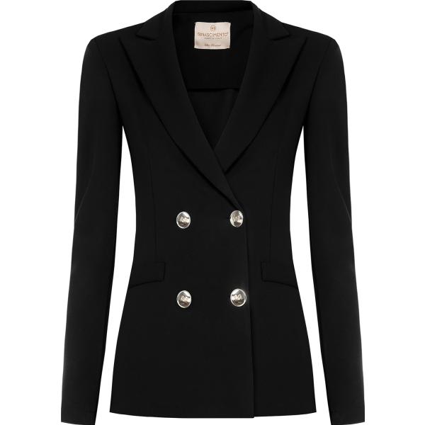 blazer Rinascimento nero tinta unita