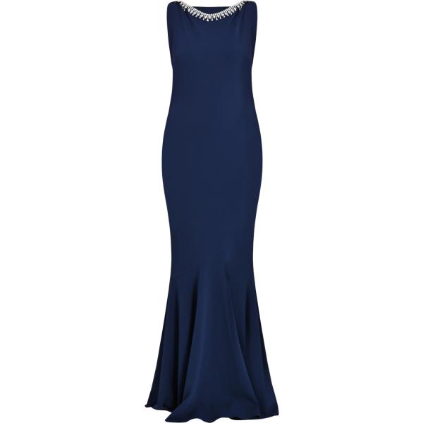 vestiti lunghi Rinascimento blu tinta unita