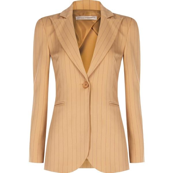 blazer Rinascimento marrone a righe