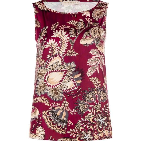 top Rinascimento bianco con stampe
