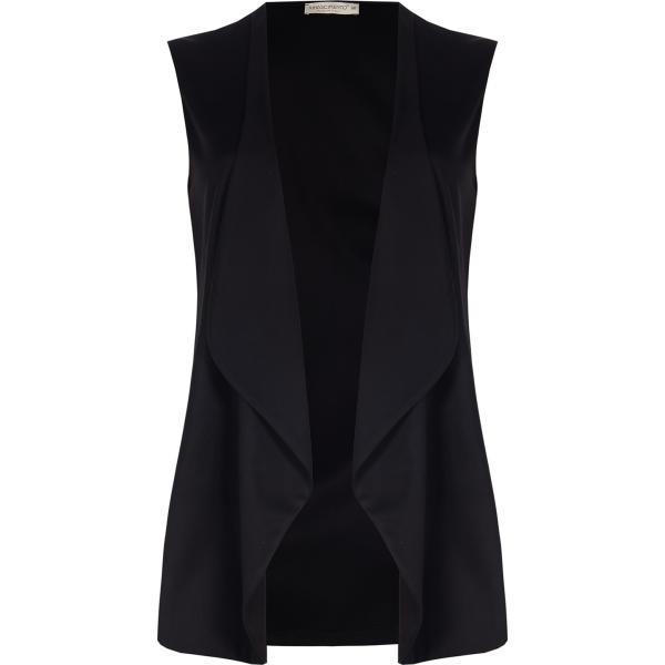 gilet Rinascimento nero tinta unita