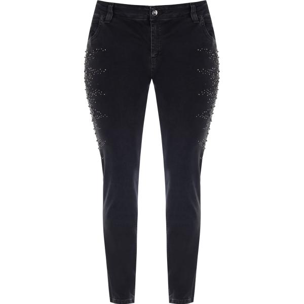 jeans dritti Rinascimento nero tinta unita