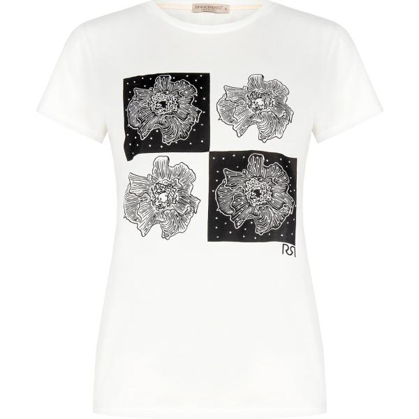 t-shirt Rinascimento bianco con stampe