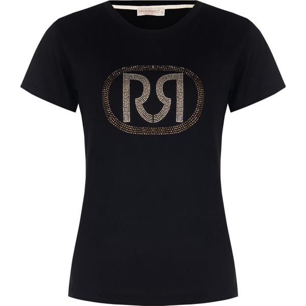 t-shirt Rinascimento nero tinta unita