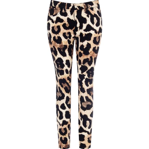 jeans skinny Rinascimento bianco animalier
