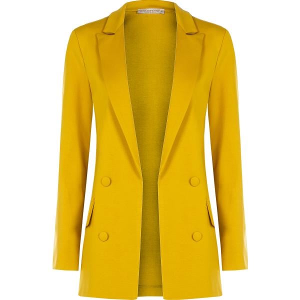 blazer Rinascimento giallo geometrica