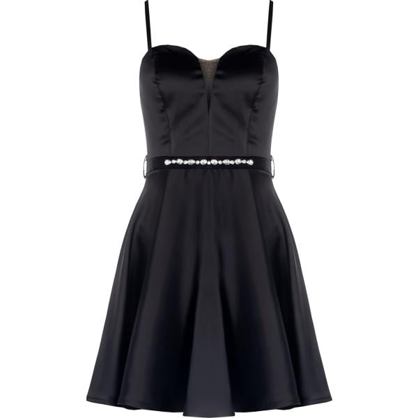 vestiti corti Rinascimento nero tinta unita