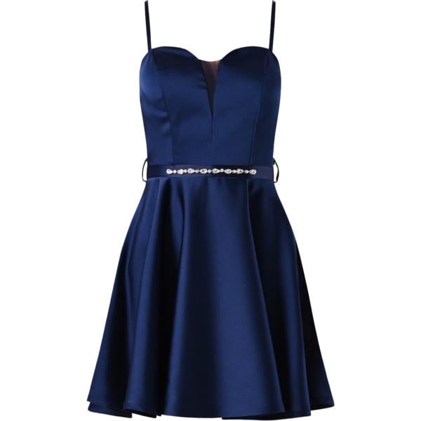 vestiti corti Rinascimento blu tinta unita