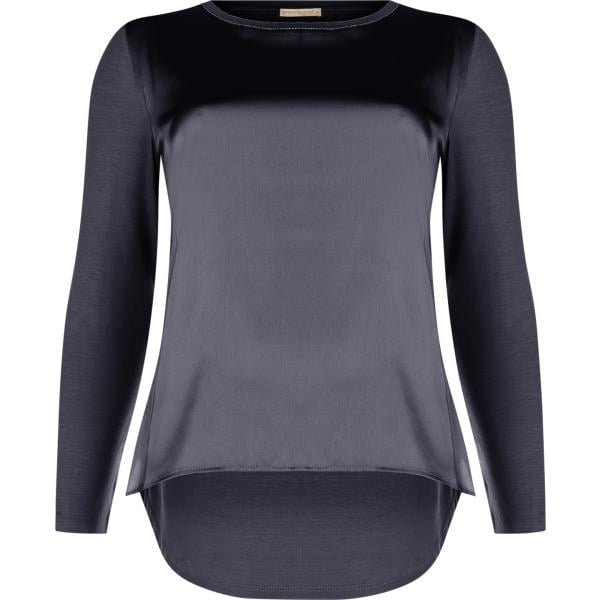 bluse Rinascimento grigio tinta unita
