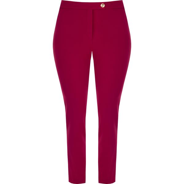 pantaloni skinny Rinascimento rosso tinta unita