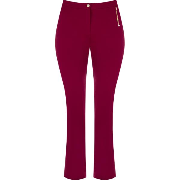 pantaloni Rinascimento rosso tinta unita
