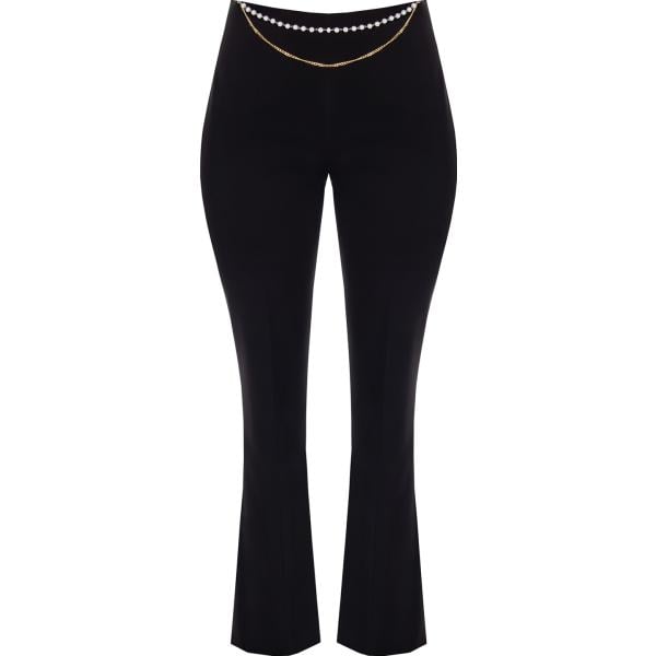 pantaloni Rinascimento nero tinta unita