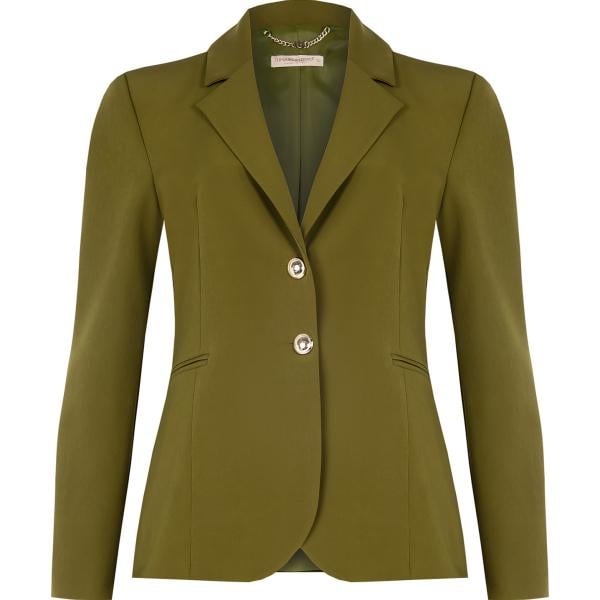 blazer Rinascimento verde tinta unita