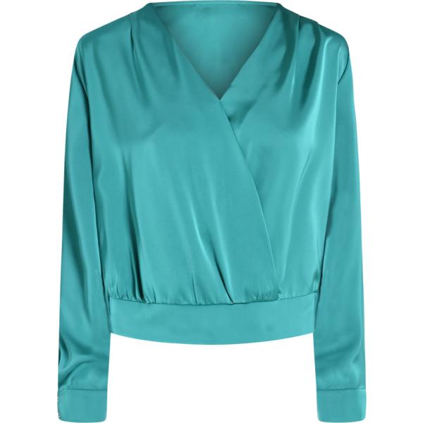 bluse Rinascimento blu tinta unita