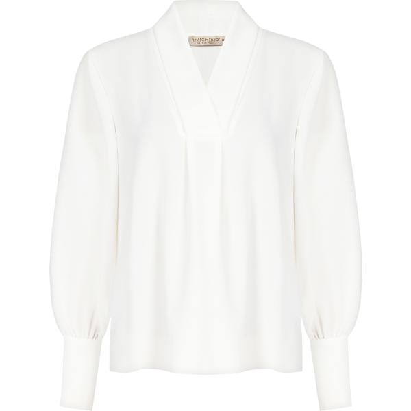 bluse Rinascimento bianco tinta unita