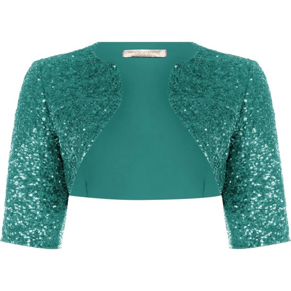 bolero Rinascimento verde tinta unita