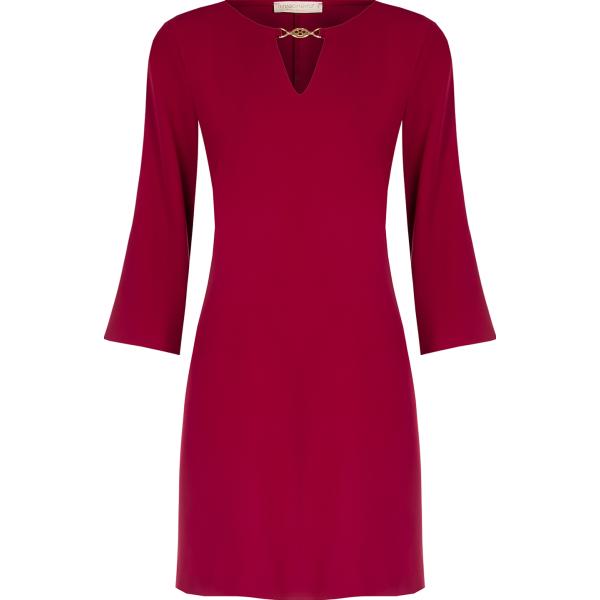 vestiti midi/longuette Rinascimento rosso tinta unita
