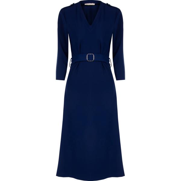 vestiti midi/longuette Rinascimento blu tinta unita