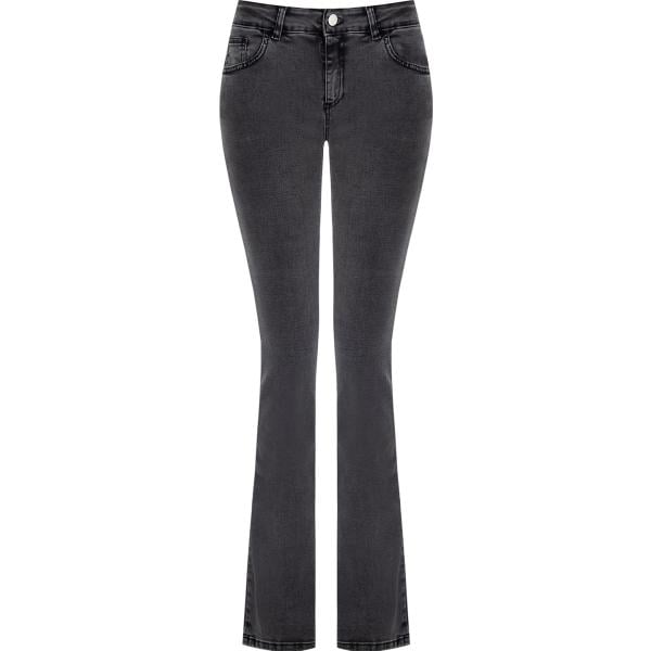 jeans a zampa Rinascimento grigio tinta unita
