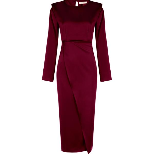 vestiti midi/longuette Rinascimento rosso tinta unita