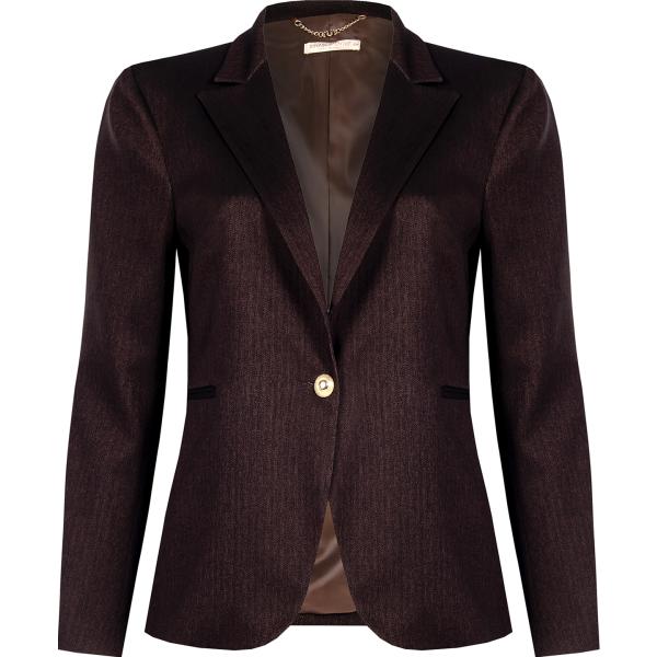 blazer Rinascimento marrone tinta unita