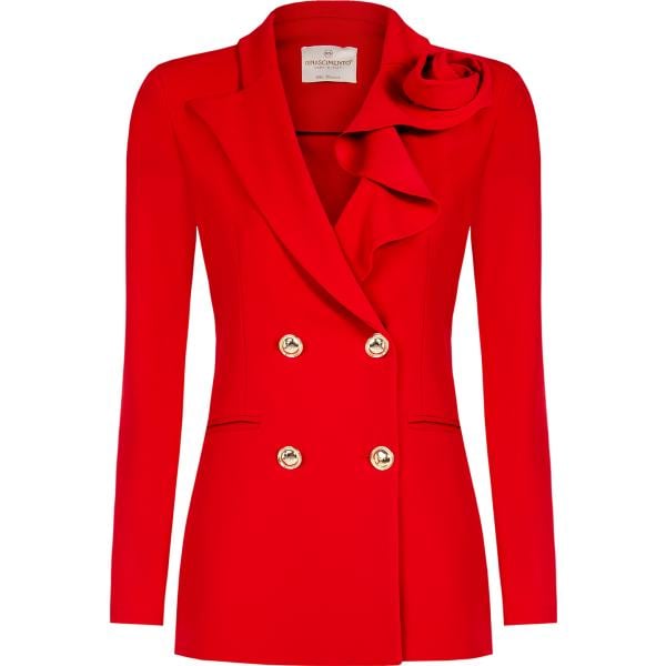 blazer Rinascimento rosso tinta unita