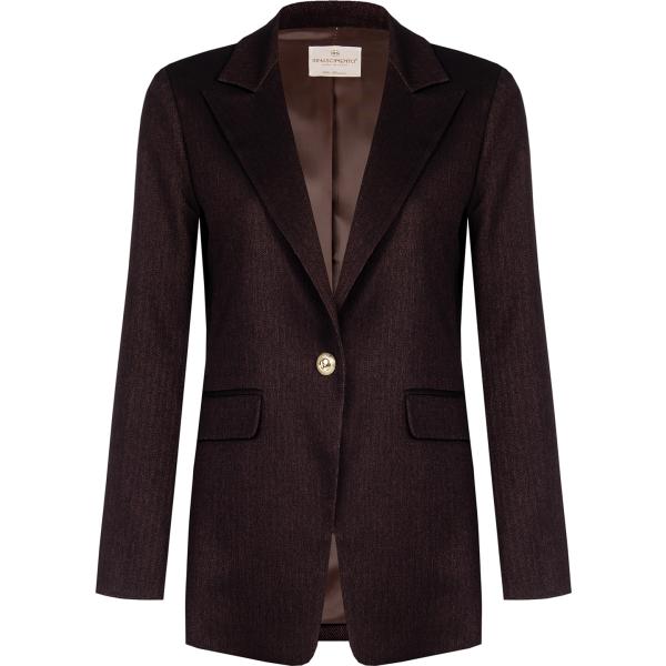 blazer Rinascimento marrone tinta unita