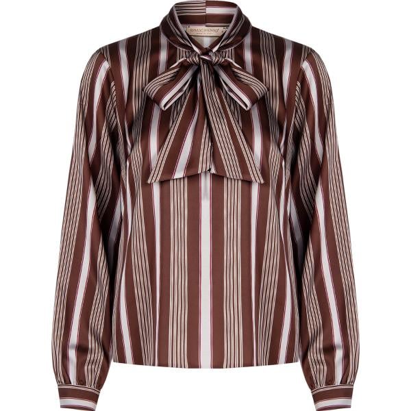 bluse Rinascimento marrone a righe