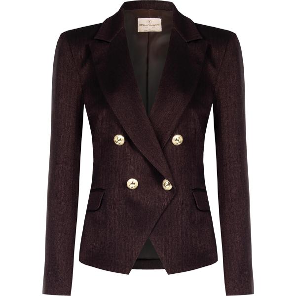 blazer Rinascimento marrone tinta unita