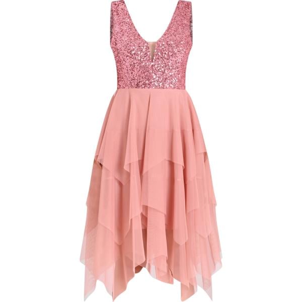 vestiti midi/longuette Rinascimento rosa tinta unita