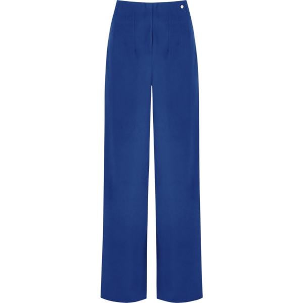 pantaloni Rinascimento blu tinta unita