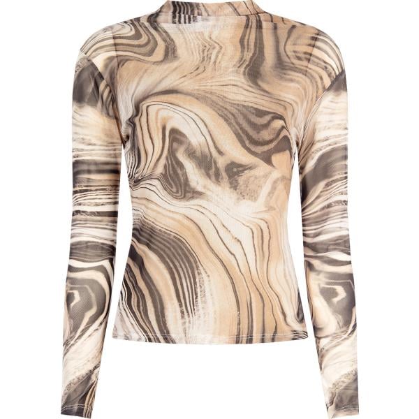 maglieria Rinascimento marrone con stampe
