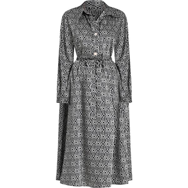 vestiti lunghi Rinascimento grigio con stampe
