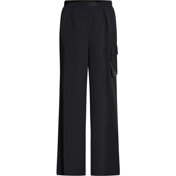 pantaloni a palazzo Rinascimento nero tinta unita