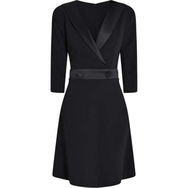 vestiti corti Rinascimento nero a fiori