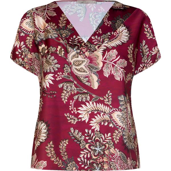 top Rinascimento rosso con stampe