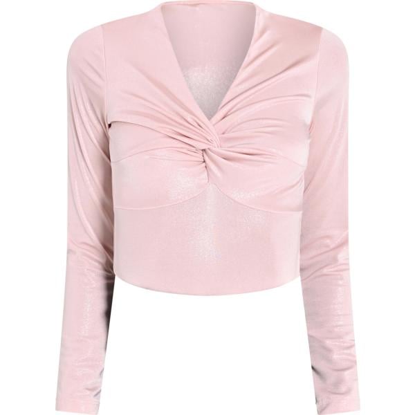 bluse Rinascimento rosa tinta unita