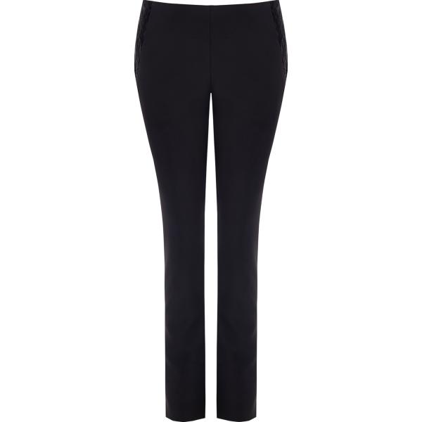 pantaloni Rinascimento nero tinta unita