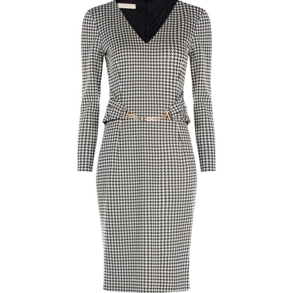 vestiti midi/longuette Rinascimento grigio pied de poule