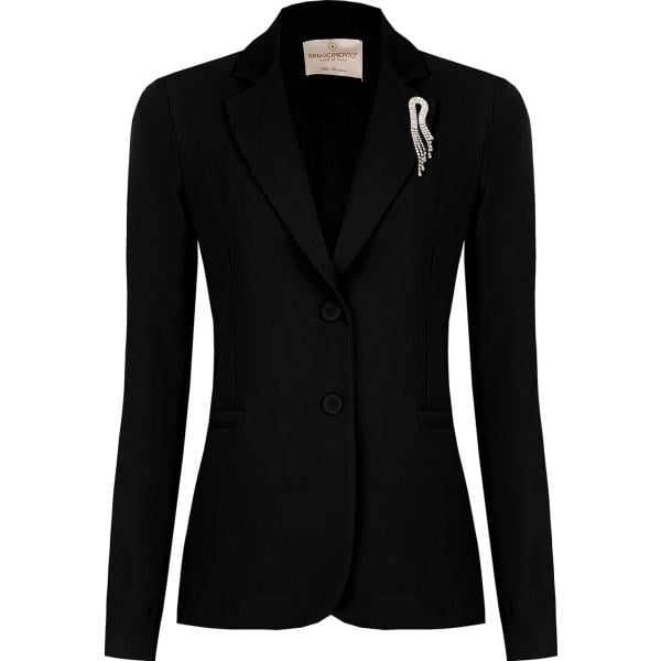 blazer Rinascimento nero tinta unita