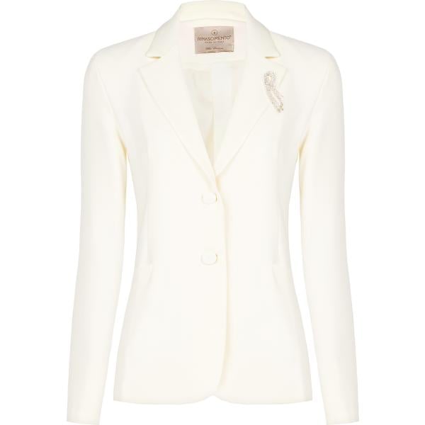blazer Rinascimento bianco tinta unita