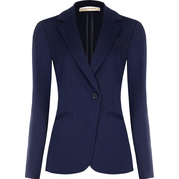 blazer Rinascimento blu tinta unita