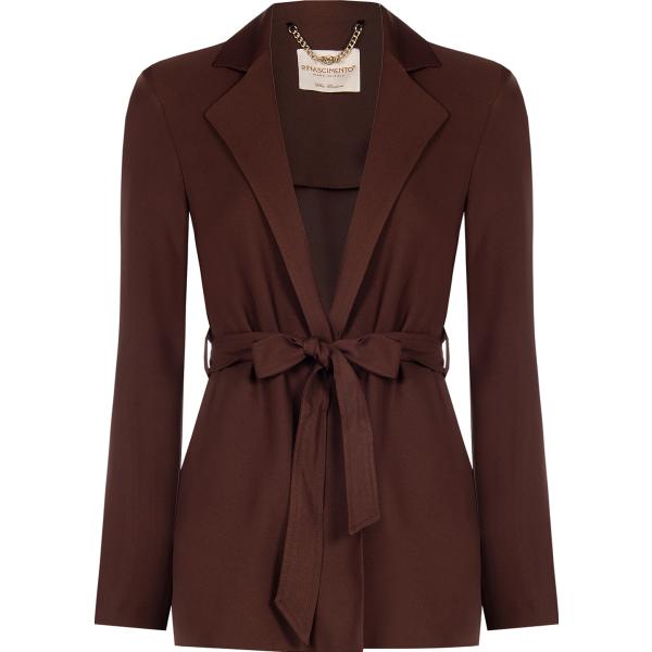 blazer Rinascimento marrone tinta unita