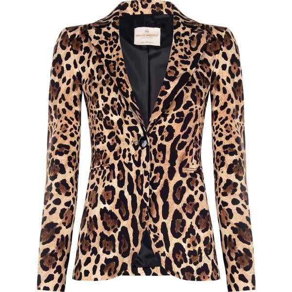 blazer Rinascimento nero animalier
