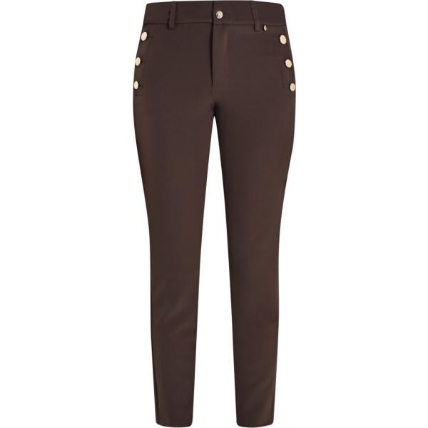 pantaloni skinny Rinascimento marrone tinta unita
